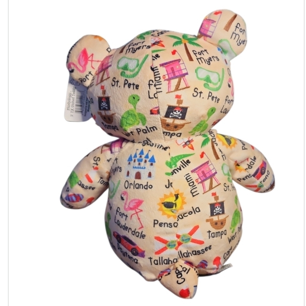NWT Plushology 9" Teddy Bear Florida Cities & Icons Souvenir Animal Plush 2022 - Picture 2 of 11